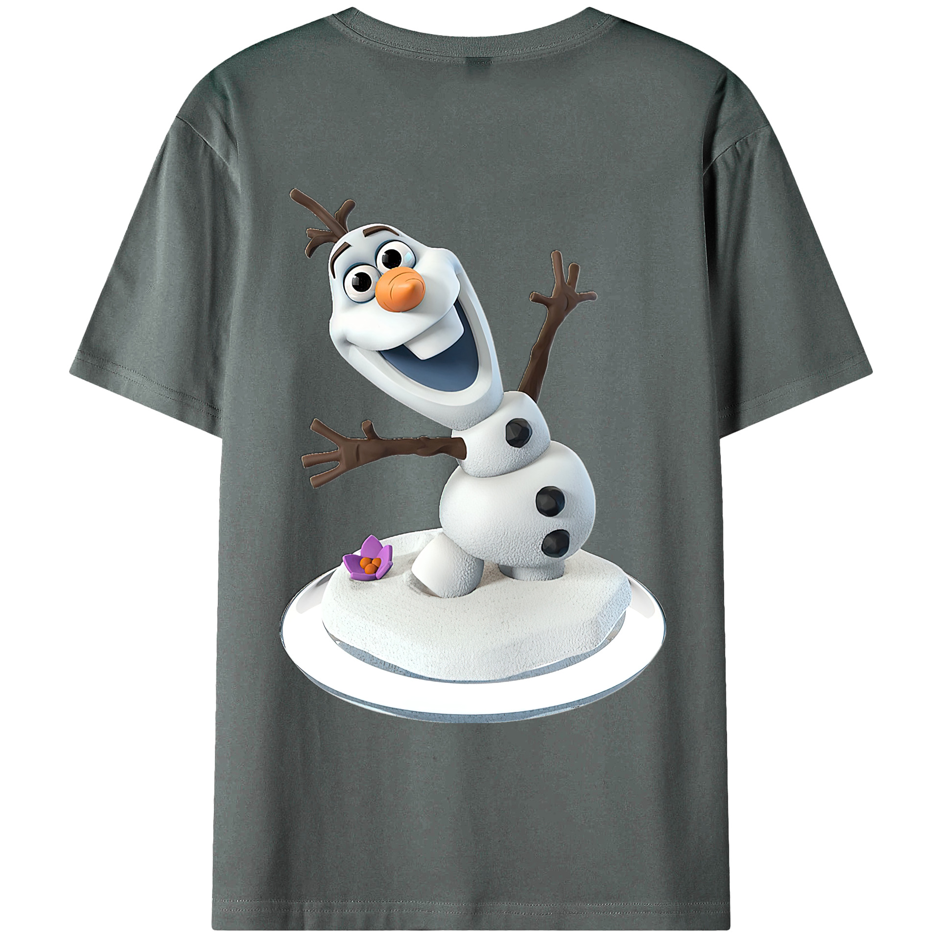 （画像用） アナと雪の女王 アンナ エルサ Frozen Anna Elsa 綿100％ メンズ半袖Tシャツ（バックプリント） 通気性